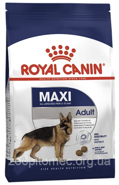 Сухий корм Royal Canin (Роял канін) MAXI ADULT для дорослих собак великих порід, 15 кг