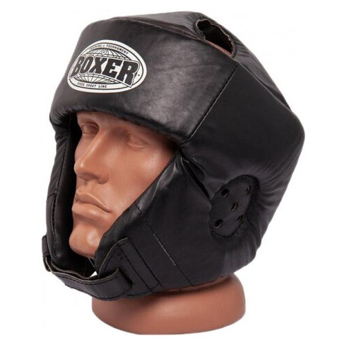 Шолом карате L шкіра, чорний BOXER