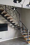 Металеві перила на сходи в сучасному стилі "лофт", фото 3
