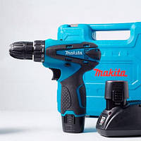 Аккумуляторная дрель-шуруповерт Makita DF330DWE 12V/ 2А/час с гибким валом и набором насадок BF