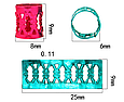 Кільця затискачі для кісок метал кліпси алюмінієві прикраси для афрокос модні аксесуари для зачісок дред, фото 3