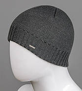 В'язана шапка на флісі Nord (15048), Темно-сірий, фото 2
