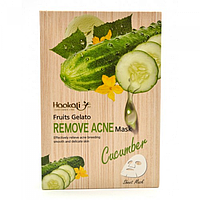 Тканевая маска Wokali Cucumber Fruits Gelato Remove Acne Mask с экстрактом огурца HA-3011 (30мл*10шт)