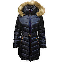 Зимняя куртка I-N-C с сьемным капюшоном с отделкой из искусственного меха, темно-синий, р. L.100% оригинал USA