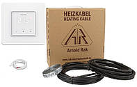 Комплект нагрівальний кабель Arnold Rak 6105-15 EC (2,4-3,0м2) тепла підлога під плитку і Terneo s сенсорний, фото 1