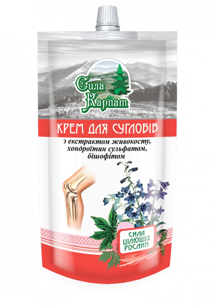Крем-гель "Сила Карпат" для суглобів 100мол. захищає хрящ від пошкоджень, зменшує запалення та біль