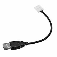 Коннектор зажим+провод+разъём USB (папа)