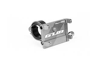 Тримач гаджета GUB G-81 на кермо алюмінієвий, титан