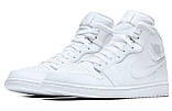 Жіночі кросівки Nike Air Jordan шкіряні білі, фото 3