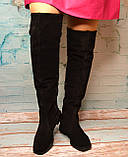 Замшеві ботфорти на низькому ходу, фото 3