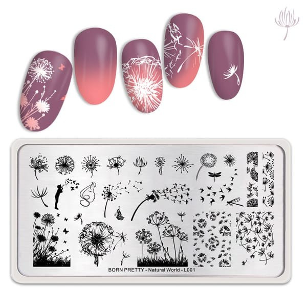 Пластина для стемпінга Born Pretty Natural World L001 кульбаба