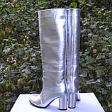 Замшеві чоботи на високих підборах, фото 2