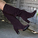 Замшеві чоботи на високих підборах, фото 8