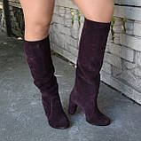 Замшеві чоботи на високих підборах, фото 2