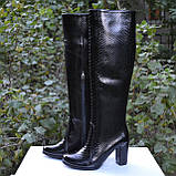 Замшеві чоботи на високих підборах, фото 3