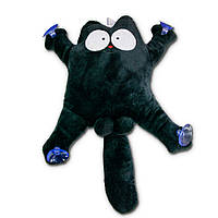 Іграшка на присосках в машину "Саймонс Кет", Чорний, м'яка іграшка кіт з яйцями на присосках | игрушка кот