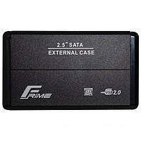 Зовнішня кишеня Frime Sata HDD\SSD 2.5, USB 2.0 metall Чорний