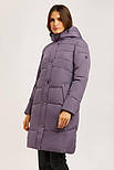 Довгий жіночий пуховик Finn Flare W19-11023F-821 бузковий S, фото 2