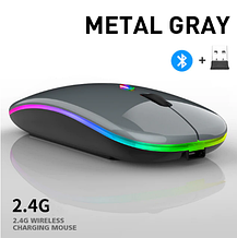 Мишка беспроводна з акумулятором Bluetooth BT5.2 + 2.4 GHz 1600DPI, фото 4