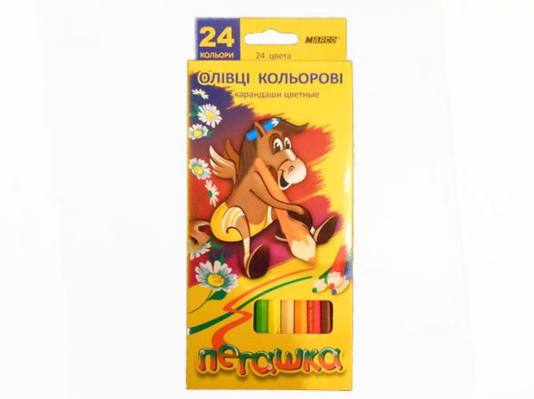 Олівці кольорові 1010-24 Marco Пегашка, фото 1