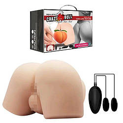 Мастурбатор з двома отворами і подвійний вібрацією Crazy Bull