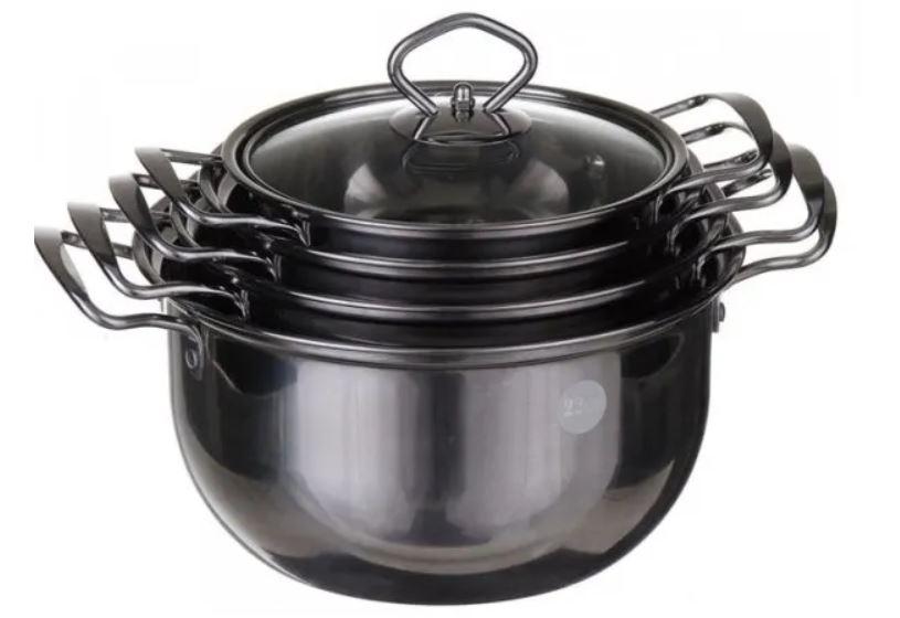 Набір каструль з кришками A-Plus 2061, 4 шт УЦІНКА, фото 1