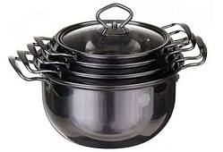 Набір каструль з кришками A-Plus 2061, 4 шт УЦІНКА