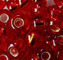 Бісер Peciosa Для біжутерії 4030 / 97070 розмір 4 Матовий червоний з срібною серединкою 5 грам