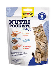 Вітамінні ласощі для кішок GimCat Nutri Pockets Морський мікс 150 г (повсякденний)