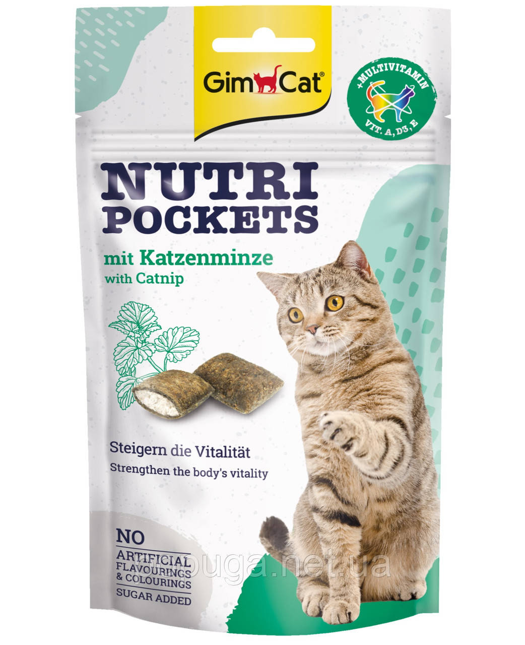 Вітамінні ласощі для кішок GimCat Nutri Pockets Котяча м'ята+Мультивітамін 60 г