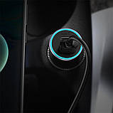 Адаптер автомобільний BASEUS TZCCJD-B0G, 1USB, 1Type-C, 40W, 3A з кабелем, сірий, фото 7