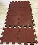 Гумова плитка "пазл" H=30мм для дитячих кімнат фітнес клубів спортзалів PRO, фото 4