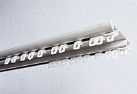 Карниз ДС-2 алюминиевый усиленный двухрядный, Белый