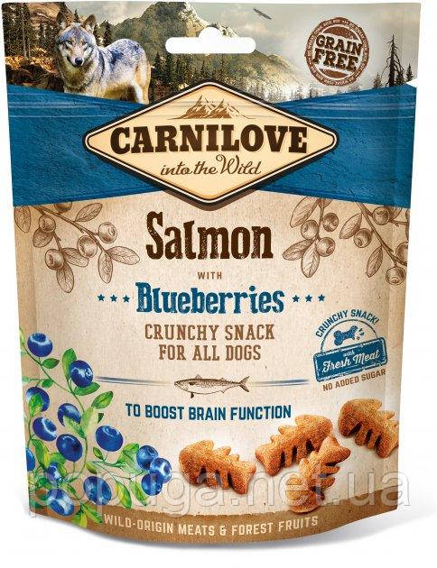 Ласощі для собак Carnilove with Salmon Blueberries 200г (для поліпшення роботи мозку)
