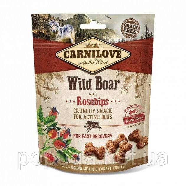 Ласощі для собак Carnilove Wild Boar with Rosehips 200г (для швидкого відновлення)