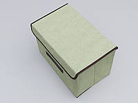 Коробка-органайзер зеленого цвета Ш 38*Д 25*В 25 см. Для хранения одежды, обуви или небольших предметов