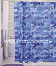 Тканинна шторка для ванної кімнати Мерлін Монро з поліестеру, розмір 180х180 див., чорно-біла