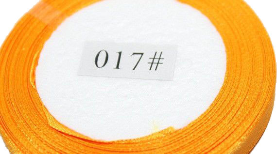 Стрічка атласна 0,6 см/23 м (017) Оранж