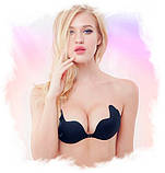 Бюстгальтер-невидимка Fly Bra з ефектом Push Up Чорний, фото 4