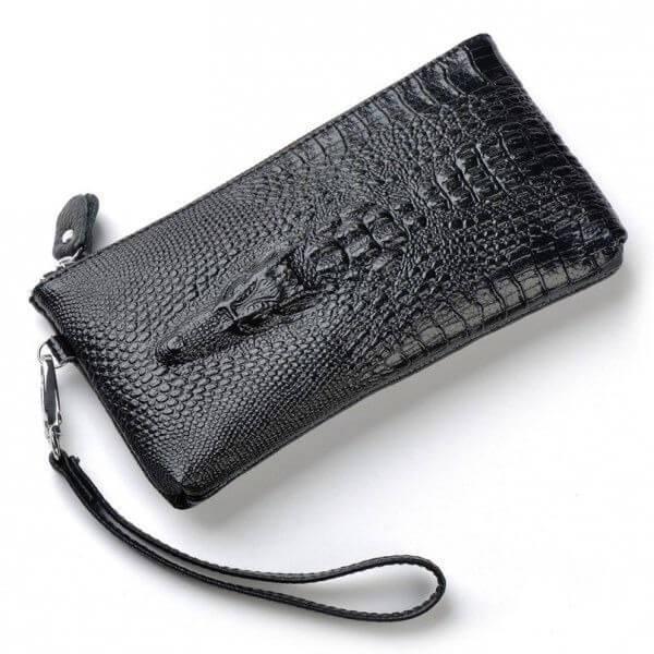 Чоловічий гаманець портмоне - клатч ALLIGATOR bag ZQ850 Чорний