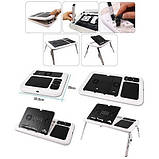 Складаний столик для ноутбука з охолодженням LD-09 E-TABLE, фото 3