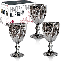 9442 Набір келихів для вина (6шт Shine 340мл графіт