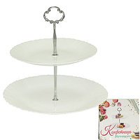 40010-06-02 Цукерниця 2х ярусна біла (8.5'/10.5') A2