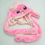 Шапка, що світиться з вухами, що рухаються Кролик рожевий, фото 4