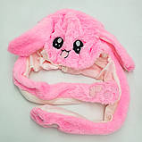Шапка, що світиться з вухами, що рухаються Кролик рожевий, фото 5
