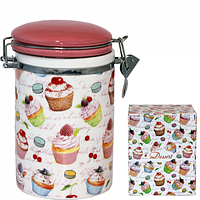 631-9 Ємність для сипучих продуктів, 1,2 л 'Десерт' (d-10 см, h-16 см)