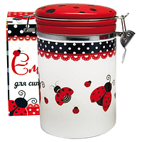 631-17 Ємність для сипучих продуктів 1,2 л. 'сонечко' (d-10см, h-16см)