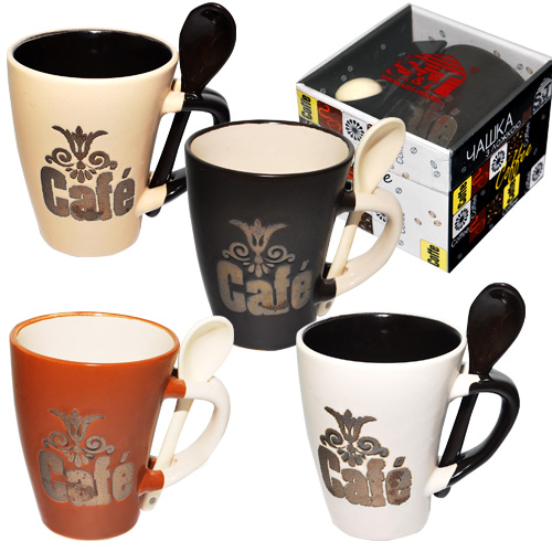 2168 Чашка з ложкою C 250мл NEW EDITION