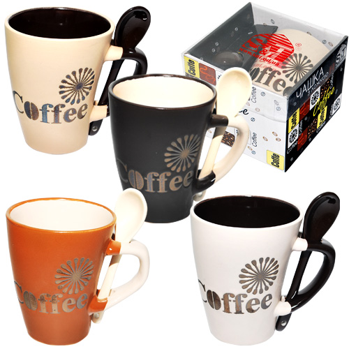 2168 Чашка з ложкою D 250мл NEW EDITION