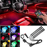 Універсальне автомобільне RGB led підсвічування LED AMBIENT HR-01678 з мікрофоном, фото 9